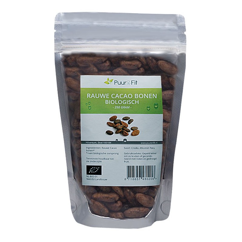passage converteerbaar Reproduceren Biologische Criollo rauwe Cacao bonen kopen | 250 gram - Puur & Fit